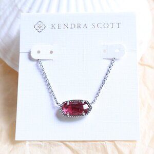 Kendra Scott Silver Elisa Berry red glass Necklace